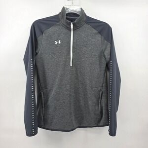 Under Armour Qualifer Hybrid 1/2 Zip Long Sleeve War-Up Gray Womens XL